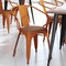 Flash Furniture Orange Metal Stack Chair with Teak Poly Resin Seat CH-31270-OR-PL1T-GG - alternate 6